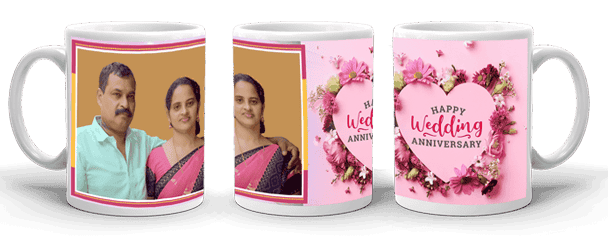 anniversary white mug model AN02
